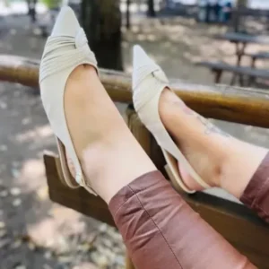 Sapatilha Slingback Bico Fino