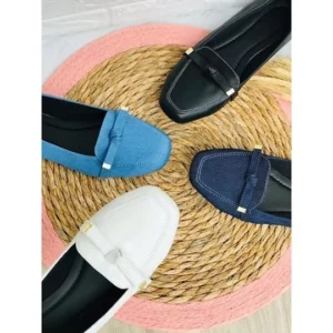 Mocassim Bico Quadrado Laço Nó